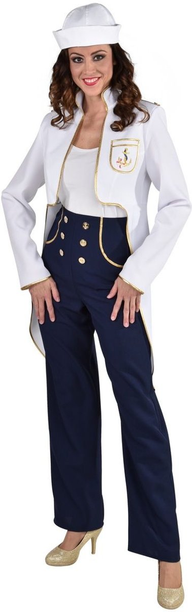 Kapitein & Matroos & Zeeman Kostuum | Matroos Luxe Jacht Middellandse Zee | Vrouw | Extra Small | Carnaval kostuum | Verkleedkleding